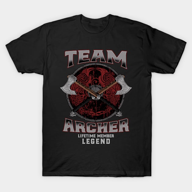 Archer Name - Lifetime Member Legend - Viking T-Shirt by Stacy Peters Art